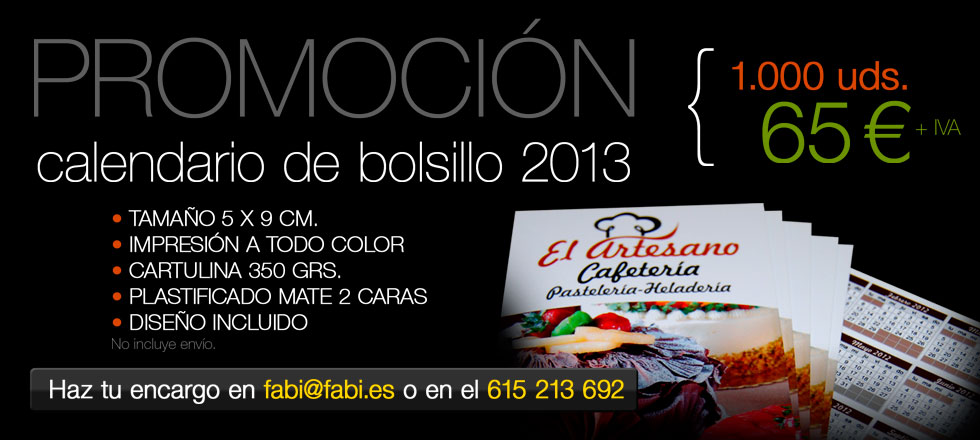 Promoción calendarios